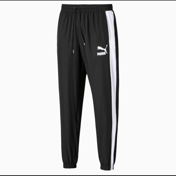 Puma Iconic T7 Men’s Track Pants. Black/White - Picture 6 of 8